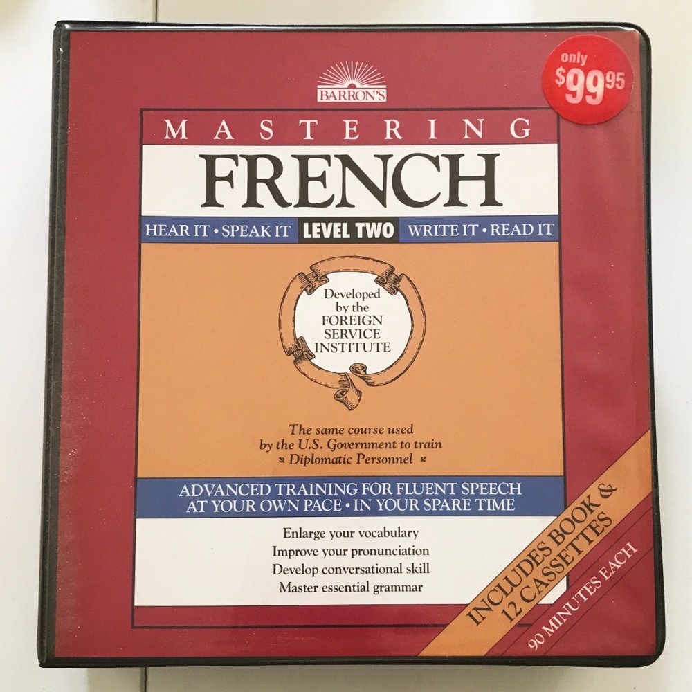 NWT Barrons Mastering French Level Two